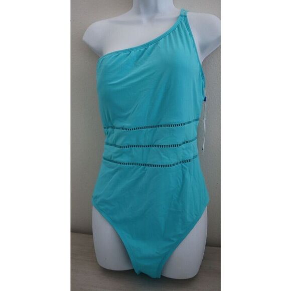 Bleu Rod Beattie Women Sz 14 Blue Behind The Seams One Piece Swimsuit - Picture 1 of 14